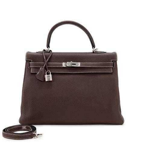 Hermès Trench Kelly Retourne Togo 35 Palladium Hardware, 